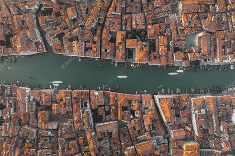 Aerial view of the Grand Canal, Venice, Italy - Stock Image - F038/7429 ...