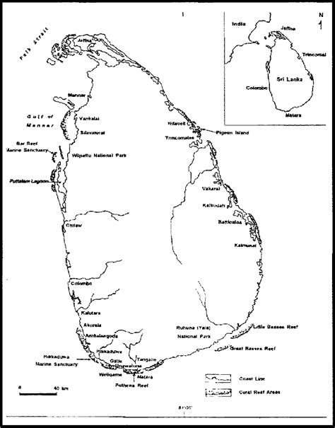 Recorded Coral Reef Locations in Sri Lanka | Download Scientific Diagram