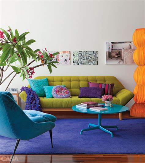 30 Examples of split complementary color scheme in Interiors