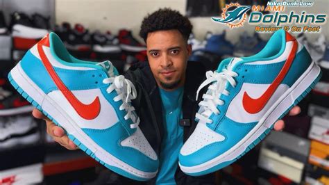 Nike Dunk Low “Miami Dolphins 🐬” Review and On Feet - YouTube