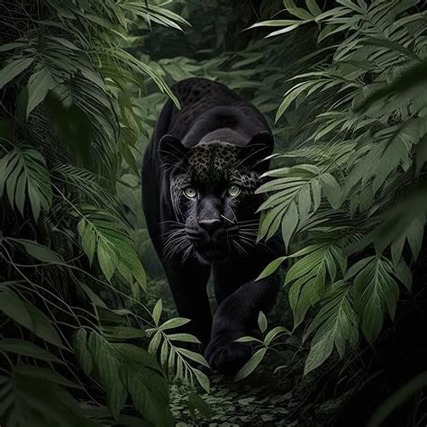 Scary panther sneaking up Digital Art by Damien Adam - Pixels