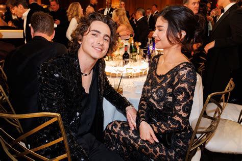 How Kylie Jenner's Sheer Dress at Golden Globes 2024 Matched Timothée ...