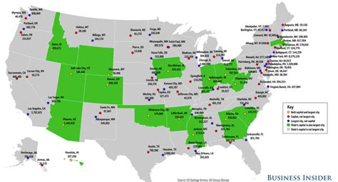 Ciudades Y Capitales De Estados Unidos: Capitales De Estados Que No Son Las Ciudades Más Importantes