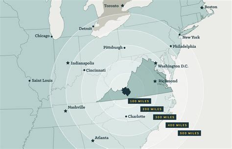 Distances Map | Virginia's New River Valley