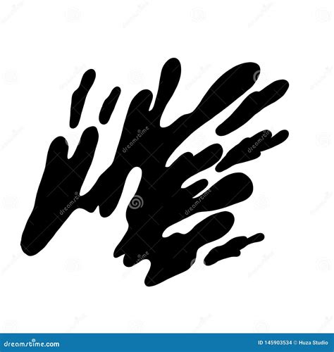 Hand Drawn Silhouette of Water Splash Stock Vector - Illustration of outline, beauty: 145903534