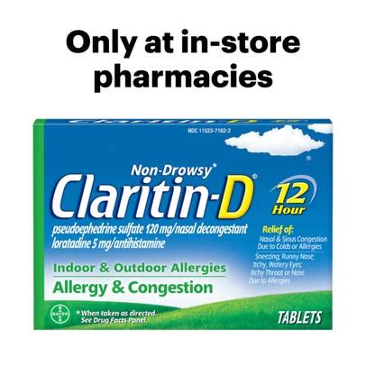 Claritin-D 12 Hour Non Drowsy Allergy Medicine - 20 ct