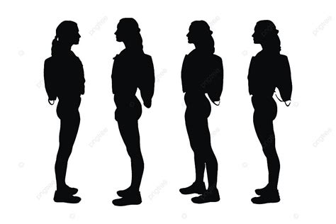 Silhouettes Of Female Lifeguards In Modern Uniform Person Female ...