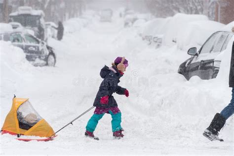 Snow Storm Stella in Montreal Editorial Image - Image of quebec ...