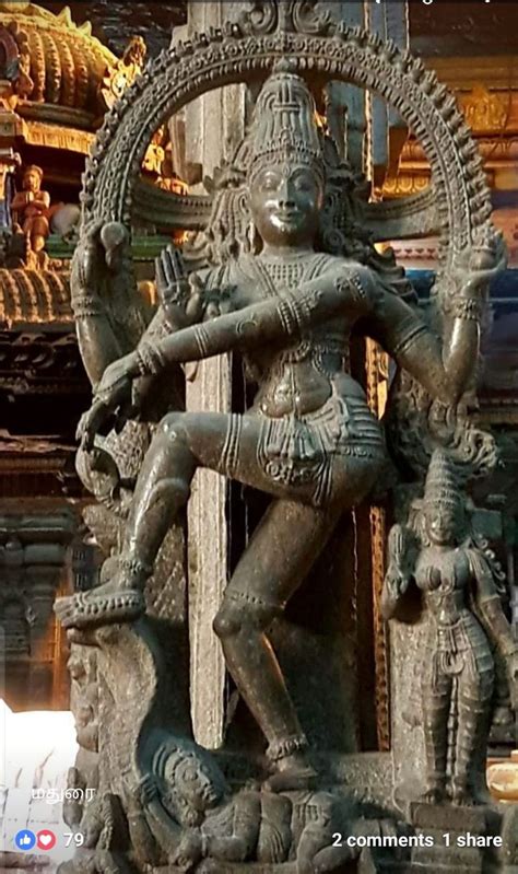 This is one of the hundreds of God's statues in Meenakshi Amman Temple ...