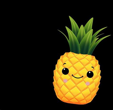 a pineapple with a smiley face drawn on it