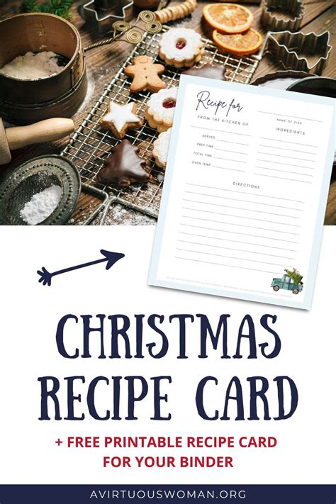 Free Printable Christmas Recipe Card You'll Love! - A Virtuous Woman