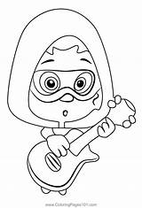 Under Guppy From Bubble Guppies Coloring Page For Kids  Free sketch template