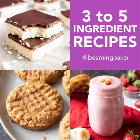 3 to 5 Ingredient Dessert Recipes - Beaming Baker