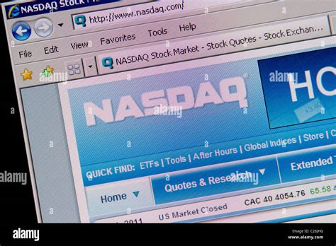 Nasdaq Stock Exchange website Stock Photo - Alamy