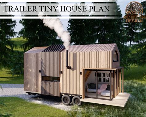 24' Trailer Tiny House Plan 2 Bedroom 1 Bathroom 262.6 - Etsy