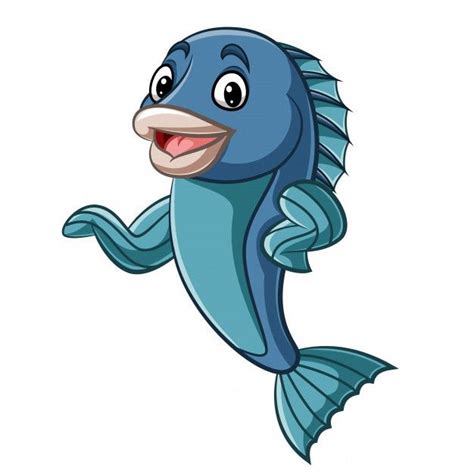 Cartoon Fish Mascot Waving Hand | Cartoon fish, Cartoon, Mascot