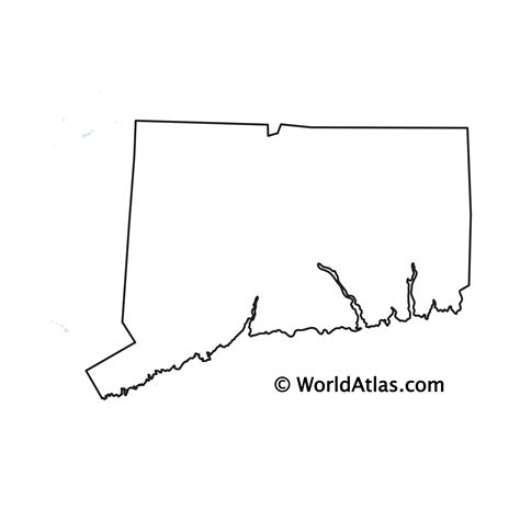 Connecticut Outline Map