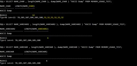 Analysis of memory usage of CHAR,VARCHAR2 and VARCHAR data type - Difference between CHAR ...