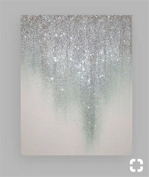 Glamorous silver and white glitter artwork. This would be awesome as an ...