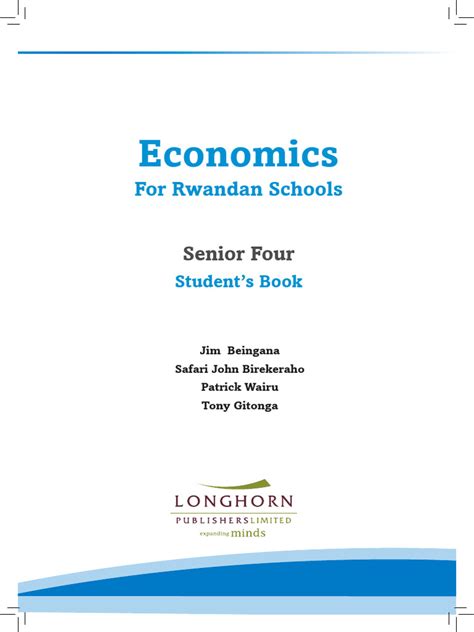 Economics s4 Students' Book | PDF | Supply (Economics) | Capitalism