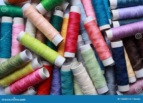 Coloured cotton threads stock photo. Image of yellow - 12608114