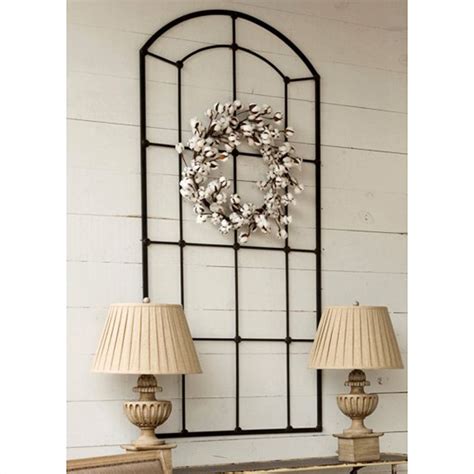 Metal Arched Window Frame | Wall decor living room, Window frame decor ...