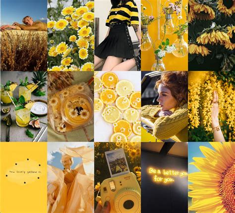 Yellow Aesthetic Wall Collage Kit 60 PCS Trendy Neutral - Etsy