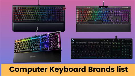 Top 10 Computer Keyboard Brands list