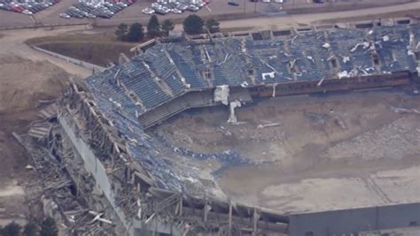 Detroit Lions' former home, Silverdome, implodes after second attempt