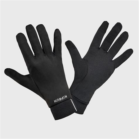 Touchscreen Running Gloves - Warm+ V2 - smoked black - Kiprun - Decathlon