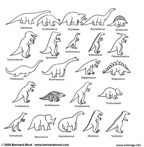 Coloriage Liste Des Dinosaures Dessin À Imprimer | School bestimmtfür Dessin A Imprimer ...