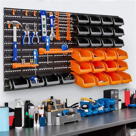 Best Choice Products 44-Piece Wall-Mounted Garage Storage Organizer Rack | Best Storage Products ...