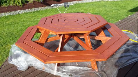 Large Wooden Octagon Picnic Table - For DIYers