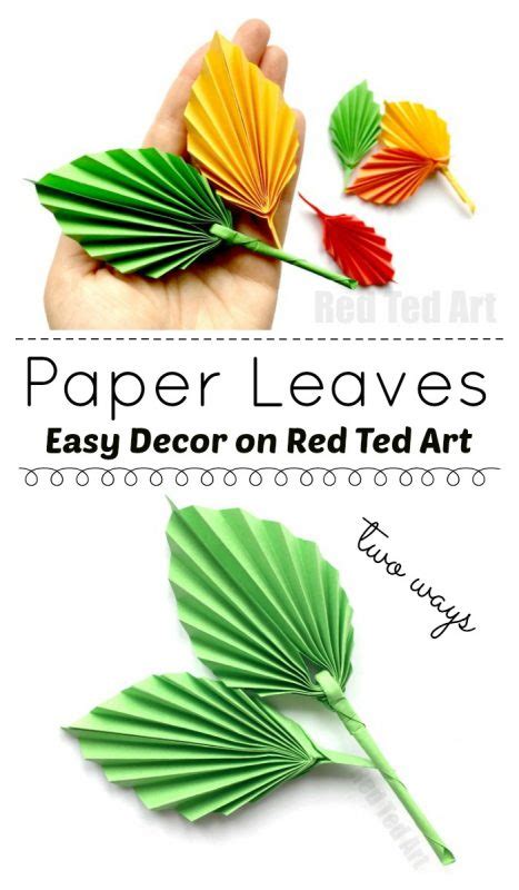 How to Make a Paper Leaf: A Step-by-Step Guide - Red Ted Art - Easy Fall Crafts with Paper