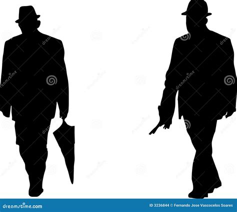 Silhouette Of An Old Man Stock Images - Image: 3236844