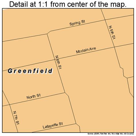 Greenfield Ohio Street Map 3932088