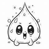 Water Droplet Coloring Page sketch template