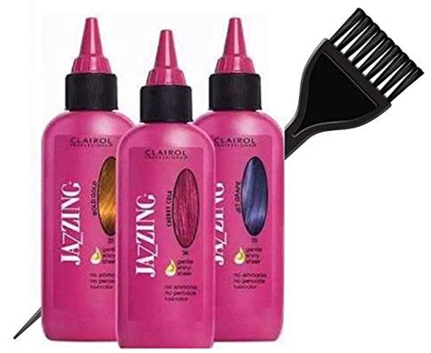 Clairol JAZZING No Ammonia, No Peroxide Haircolor (w/Sleek Brush) Temporary, Semi-Permanent Hair ...