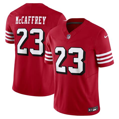 Men'S Christian Mccaffrey 49Ers Red Throwback Jersey - All Stitched ...