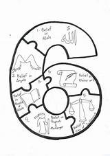 6 Pillars Of Iman Activity  Muslim Kids Activities Islamic Books For sketch template