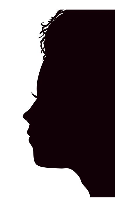 woman head profile silhouette 10852763 Vector Art at Vecteezy