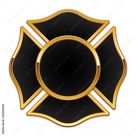 blank fire department logo base black and gold Stock Vector | Adobe Stock