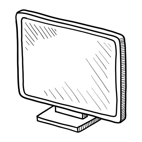 VECTOR ILLUSTRATION OF A COMPUTER MONITOR ISOLATED ON A WHITE ...