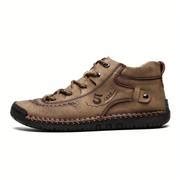 Mens Trendy Vintage Stitched Lace Up Outdoor Shoes With Assorted Colors ...