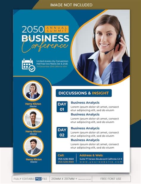 Premium PSD | Modern and creative business conference flyer template ...