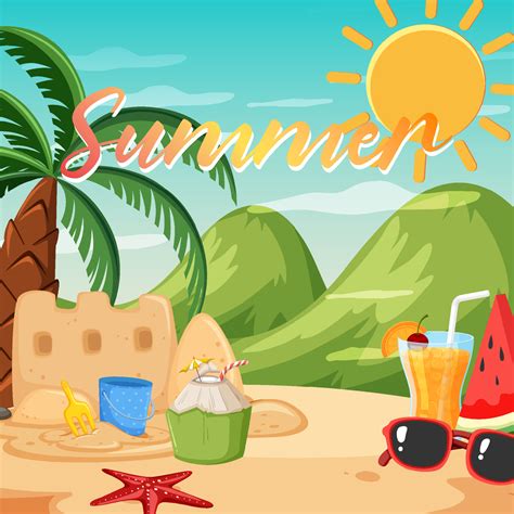 Summer Season Typographic Poster 4654777 Vector Art at Vecteezy