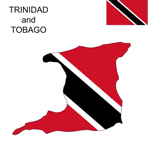 Trinidad and Tobago Flag Map | Tobago flag, Trinidad and tobago flag, Trinidad and tobago