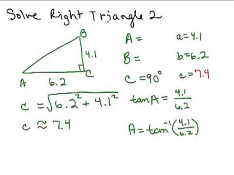 Solve Right Triangles 2 - YouTube