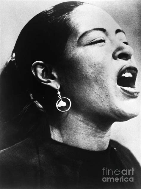 Billie Holiday Singing by Bettmann