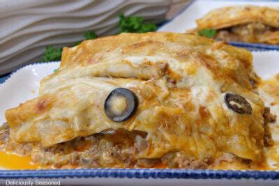 Cheesy Beef Enchiladas - Deliciously Seasoned